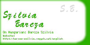 szilvia barcza business card